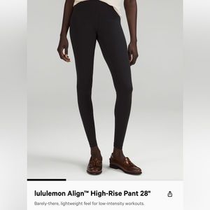 Lululemon High Align leggings 28”